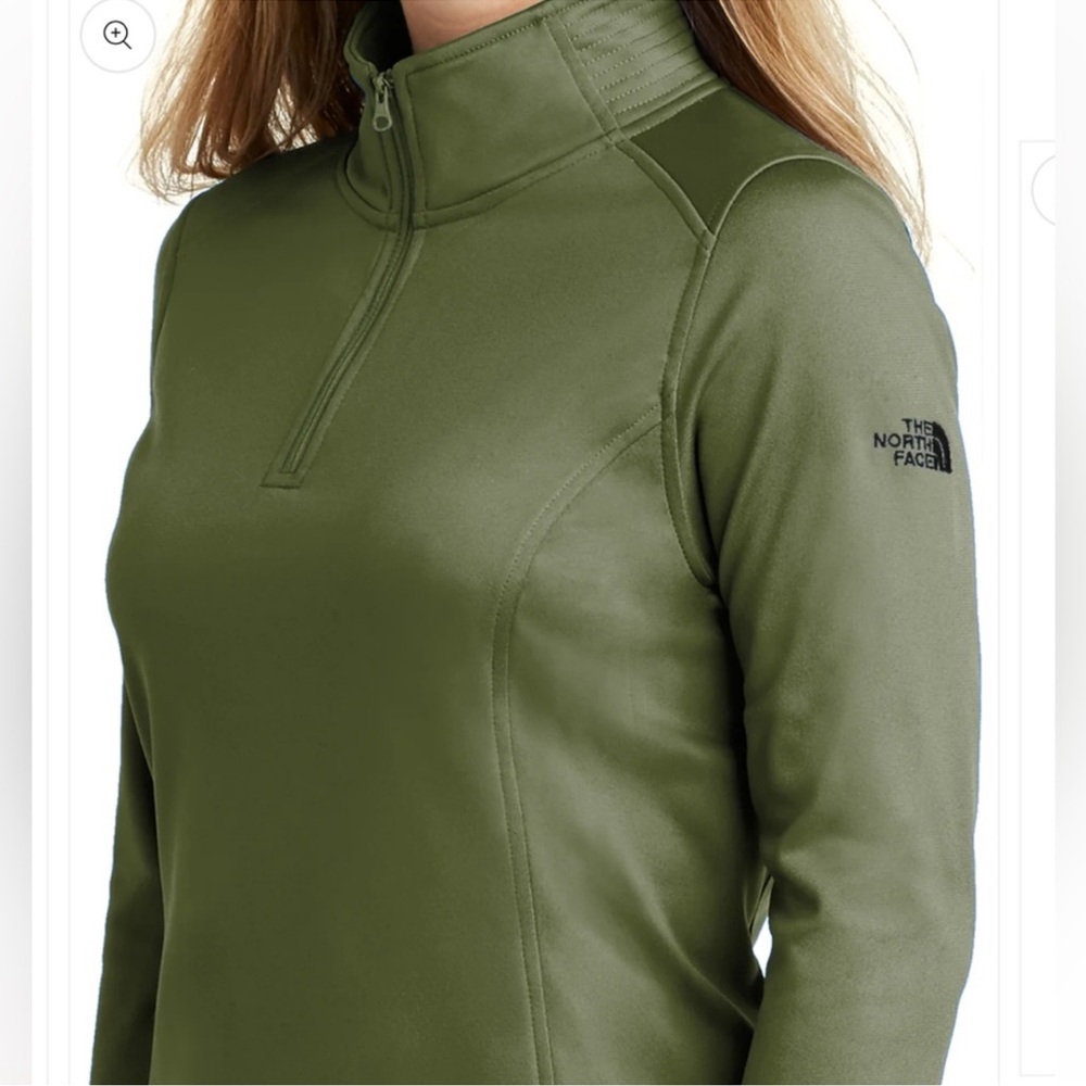The North Face tech Olive Green Women's Quarter-Zip Top - Picture 3 of 14